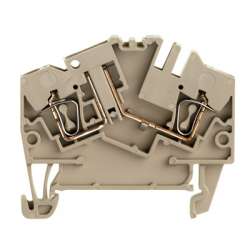 Weidmuller 1779020000 ZTR 2.5-2/O.TNHE Исполнение: Измерительная клемма с размыкателем, Пружинное соединение, 2.5 мм.кв, 400 V, 10 A, поворотный, Темно-бежевый