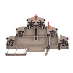 Weidmuller 1782320000 ZDLD 2.5-2VN Исполнение: Многоуровневая клемма, Пружинное соединение, 2.5 мм.кв, 400 V, 20 A, Темно-бежевый