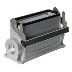 Weidmuller 1786910000 HDC 64D SLU 2M25G Исполнение: HDC - корпус, Типоразмер: 8, Вид защиты: IP65, Корпус цоколя, Продольная скоба для фиксации на нижней части, высокий, Типоразмер кабельных вводов: M 25