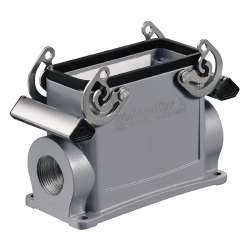 Weidmuller 1787120000 HDC 40D SBU 2M25G Исполнение: HDC - корпус, Типоразмер: 6, Вид защиты: IP65, Корпус цоколя, Поперечная скоба для фиксации на нижней части, высокий, Типоразмер кабельных вводов: M 25