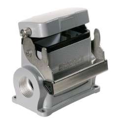 Weidmuller 1787420000 HDC 24D SDLU 2M25G Исполнение: HDC - корпус, Типоразмер: 4, Вид защиты: IP65, Корпус цоколя, Продольная скоба для фиксации на нижней части, высокий, с крышкой, Типоразмер кабельных вводов: M 25