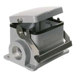 Weidmuller 1788490000 HDC 32B SDLU 2M32G Исполнение: HDC - корпус, Типоразмер: 10, Вид защиты: IP65, Корпус цоколя, Продольная скоба для фиксации на нижней части, Стандартный, с крышкой, Типоразмер кабельных вводов: M 32