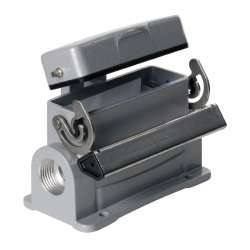 Weidmuller 1788780000 HDC 16A SDLU 2M25G Исполнение: HDC - корпус, Типоразмер: 5, Вид защиты: IP65, Корпус цоколя, Продольная скоба для фиксации на нижней части, Стандартный, с крышкой, Типоразмер кабельных вводов: M 25