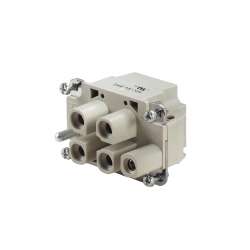 Weidmuller 1789980000 HDC S4 BAS Исполнение: HDC - вставка, Гнездо, 1000 V, 40 A, Количество полюсов: 4, Аксиальное винтовое соединение, Типоразмер: 3