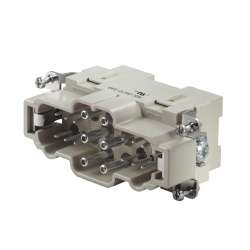 Weidmuller 1790000000 HDC S6 12 SAS Исполнение: HDC - вставка, Штифт, 690 V, 48 A, Количество полюсов: 18, Аксиальное винтовое соединение, Типоразмер: 6