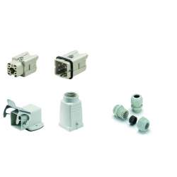 Weidmuller 1802720000 HDC KIT HA 04.406 M Исполнение: RockStar® HDC - комплекты-Промышленный разъем, Комплект, HA, Типоразмер: 1, Полюс: 4, Винтовое соединение, 400 V, 16 A, M 20