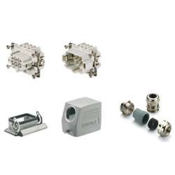 Weidmuller 1802730000 HDC KIT HE 06.100 M Исполнение: RockStar® HDC - комплекты-Промышленный разъем, Комплект, HE, Типоразмер: 3, Полюс: 6, Винтовое соединение, 500 V, 24 A, Алюминиевое литье под давлением, M 20