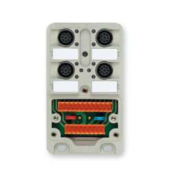 Weidmuller 1807641000 SAI-4-M 8P M12 UT Исполнение: Концентратор сигналов, пассивный распределитель, M12, Вариант с крышкой, Да