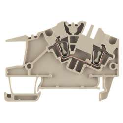 Weidmuller 1808010000 ZDU 2.5 S Исполнение: Z-серия, Монтажная многоуровневая клемма, Проходная клемма, Расчетное сечение: 2.5 мм.кв, Пружинное соединение, Темно-бежевый, Непосредственный монтаж