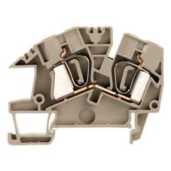 Weidmuller 1808230000 ZDU 6 S Исполнение: Z-серия, Монтажная многоуровневая клемма, Проходная клемма, Расчетное сечение: 6 мм.кв, Пружинное соединение, Темно-бежевый, Непосредственный монтаж