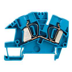 Weidmuller 1808240000 ZDU 6 S BL Исполнение: Z-серия, Монтажная многоуровневая клемма, Проходная клемма, Расчетное сечение: 6 мм.кв, Пружинное соединение, синий, Непосредственный монтаж