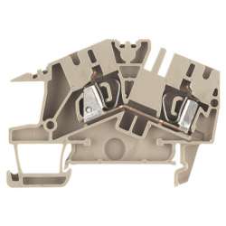 Weidmuller 1808360000 ZDU 4 S Исполнение: Z-серия, Монтажная многоуровневая клемма, Проходная клемма, Расчетное сечение: 4 мм.кв, Пружинное соединение, Темно-бежевый, Непосредственный монтаж