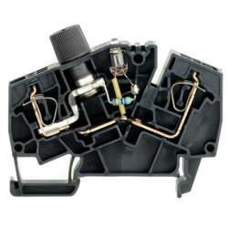 Weidmuller 1826030000 ZSI 2.5-2/2X2AN/G20/GL Исполнение: Z-серия, Клемма с предохранителем, Расчетное сечение: 2.5 мм.кв, Пружинное соединение, черный, Непосредственный монтаж