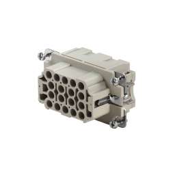 Weidmuller 1826820000 HDC HEE 18 FC Исполнение: HDC - вставка, Гнездо, 500 V, 16 A, Количество полюсов: 18, Обжимное соединение, Типоразмер: 4