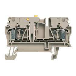 Weidmuller 1831280000 ZTR 2.5 Исполнение: Измерительная клемма с размыкателем, Пружинное соединение, 2.5 мм.кв, 500 V, 20 A, поворотный, Темно-бежевый