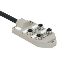 Weidmuller 1848060000 SAI-4-F 4P FC 5M Исполнение: Концентратор сигналов, пассивный распределитель, Push-Pull, M12, Вариант с кабелем, 5 m, Да