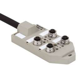 Weidmuller 1848080000 SAI-4-F 4P FC 2M Исполнение: Концентратор сигналов, пассивный распределитель, Push-Pull, M12, Вариант с кабелем, 2 m, Да