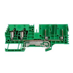 Weidmuller 1848330000 ZTPE 4/4AN/2 Исполнение: Z-серия, Клеммы PE, Расчетное сечение: 4 мм.кв, Втычное соединение, зеленый