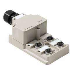 Weidmuller 1854000000 SAI-4-M 5P M12 ZF Исполнение: SAI, пассивный, Концентратор сигналов, пассивный распределитель, M12, Вариант с крышкой, Да