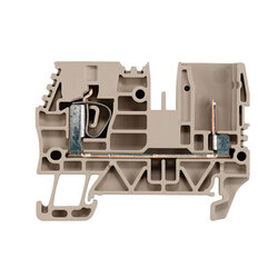 Weidmuller 1854960000 ZT 4/2AN/1 Исполнение: Z-серия, Проходная клемма, Расчетное сечение: 4 мм.кв, Пружинное соединение, Темно-бежевый