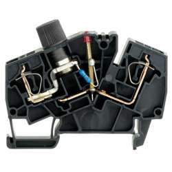 Weidmuller 1867420000 ZSI 2.5-2/2X2AN/G20/LD3 Исполнение: Z-серия, Клемма с предохранителем, Расчетное сечение: 2.5 мм.кв, Пружинное соединение, черный, Непосредственный монтаж