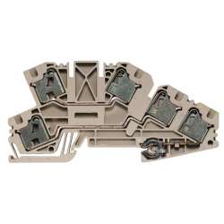 Weidmuller 1882610000 PDL 4/L/L/PE Исполнение: Монтажная многоуровневая клемма, PUSH IN, 4 мм.кв, 400 V, 32 A, Темно-бежевый