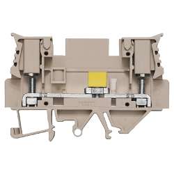 Weidmuller 1887210000 WTL 6/4 FF Исполнение: Измерительная клемма с размыкателем, Винтовое соединение, 6 мм.кв, 800 V, 41 A, скользящий, Темно-бежевый