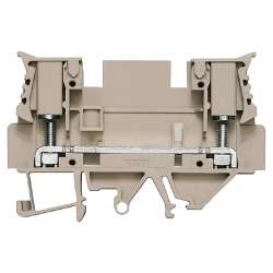 Weidmuller 1887220000 WTD 6/4 FF Исполнение: Проходная клемма, Винтовое соединение, 6 мм.кв, 800 V, 41 A Темно-бежевый