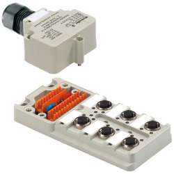 Weidmuller 1896020000 SAI-6-M 4P IDC Ex ia Исполнение: SAI, пассивный, Концентратор сигналов, пассивный распределитель, IDC, M12, Вариант с крышкой, Да
