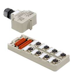 Weidmuller 1896080000 SAI-8-M 4P M12 Ex ia Исполнение: Концентратор сигналов, пассивный распределитель, M12, Вариант с крышкой Ex, Да