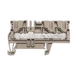 Weidmuller 1896120000 PDU 2.5/4/3AN Исполнение: Проходная клемма, PUSH IN, 4 мм.кв, 800 V, 32 A, Темно-бежевый