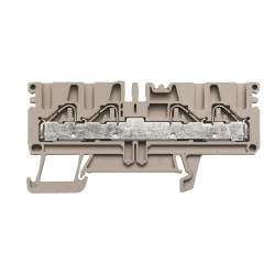 Weidmuller 1896130000 PDU 2.5/4/4AN Исполнение: Проходная клемма, PUSH IN, 4 мм.кв, 800 V, 32 A, Темно-бежевый