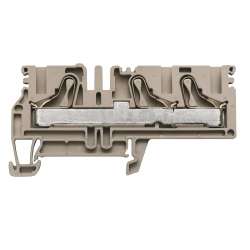 Weidmuller 1896150000 PDU 6/10/3AN Исполнение: Проходная клемма, PUSH IN, 10 мм.кв, 800 V, 57 A, Темно-бежевый