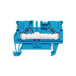 Weidmuller 1896230000 PDU 2.5/4 BL Исполнение: Проходная клемма, PUSH IN, 4 мм.кв, 800 V, 32 A, синий
