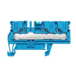 Weidmuller 1896240000 PDU 2.5/4/3AN BL Исполнение: Проходная клемма, PUSH IN, 4 мм.кв, 800 V, 32 A, синий