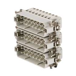 Weidmuller 1896850000 HDC HA 16 MT 33-48 Исполнение: HDC - вставка, Штифт, 250 V, 16 A, Количество полюсов: 16, Пружинное соединение, Типоразмер: 5