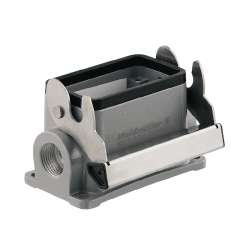 Weidmuller 1901620000 HDC 10B SLU 1M20G Исполнение: HDC - корпус, Типоразмер: 4, Вид защиты: IP65, Корпус цоколя, Продольная скоба для фиксации на нижней части, Стандартный, Типоразмер кабельных вводов: M 20