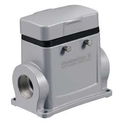 Weidmuller 1903370000 HDC 24D SDBO 1M25G Исполнение: HDC - корпус, Типоразмер: 4, Вид защиты: IP65, Корпус цоколя, Поперечная скоба для фиксации на верхней части, высокий, с крышкой, Типоразмер кабельных вводов: M 25