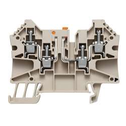 Weidmuller 1905090000 WTR 4/ZZ Исполнение: Измерительная клемма с размыкателем, Винтовое соединение, 4 мм.кв, 500 V, 27 A, поворотный, Темно-бежевый