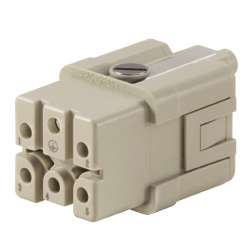 Weidmuller 1912460000 HDC HQ 5 FC Исполнение: HDC - вставка, Гнездо, 250 V, 16 A, Количество полюсов: 5, Обжимное соединение, Типоразмер: 1