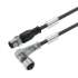 Weidmuller 1925411000 SAIL-M12GM12W-3L10V Исполнение: Концентратор сигналов, контрольная линия, Соединительная линия, M12/M12, Number of poles : 3, 10 m, Вилка, прямая - Гнездо, угловое, Экранированный: Нет, Светодиод: Да, Материал оболочки: ПВХ, Галоген