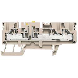 Weidmuller 1933980000 PTR 2.5/4/3AN Исполнение: Измерительная клемма с размыкателем, PUSH IN, 4 мм.кв, 500 V, 24 A, поворотный, Темно-бежевый