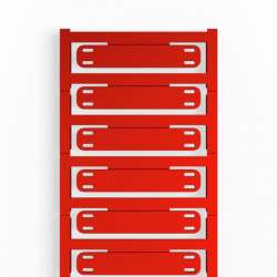 Weidmuller 1963650000 SFX 11/60 MC NE RT Исполнение: SlimFix X, Маркировка проводов и кабелей, 7 - 40 мм.кв 60 x 11 мм.кв красный