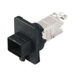 Weidmuller 1963730000 IE-BS-V04P-RJ45-FJ-B Исполнение: Разъем RJ45, IP67, Variant 4, инструмент не требуется, PROFINET, Cat.6A / Class EA (ISO/IEC 11801 2010)