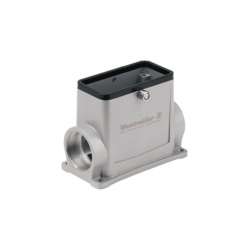 Weidmuller 1968350000 HDC 24D SZO 2PG21G Исполнение: HDC - корпус, Типоразмер: 4, Вид защиты: IP65, Корпус цоколя, Центральная скоба для фиксации на верхней части, высокий, Типоразмер кабельных вводов: PG 21