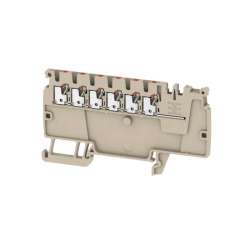 Weidmuller 1988160000 AAP11 1.5 LI RD Исполнение: Блочные распределительные клеммы, PUSH IN, 1.5 мм.кв, 500 V, 17.5 A, Темно-бежевый