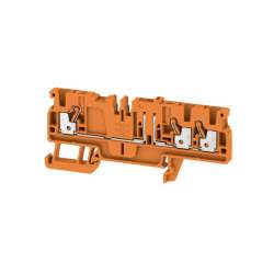 Weidmuller 1989850000 ADT 2.5 3C OR Исполнение: Измерительная клемма с размыкателем, PUSH IN, 2.5 мм.кв, 400 V, 20 A, оранжевый