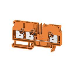 Weidmuller 1991840000 A3C 6 OR Исполнение: Проходная клемма, PUSH IN, 6 мм.кв, 800 V, 41 A, оранжевый