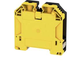 Weidmuller 2000080000 WDU 50N GE/SW Исполнение: Проходная клемма, Винтовое соединение, 50 мм.кв, 1000 V, 150 A, желтый, черный