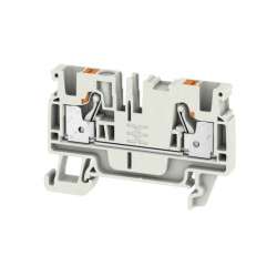 Weidmuller 2051330000 A2C 4 LTGY Исполнение: Проходная клемма, PUSH IN, 4 мм.кв, 800 V, 32 A, Светло-серый